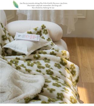 360Home Plüsch Sofadecke aus Vlies in Koralle Bettdecke Kuscheldecke